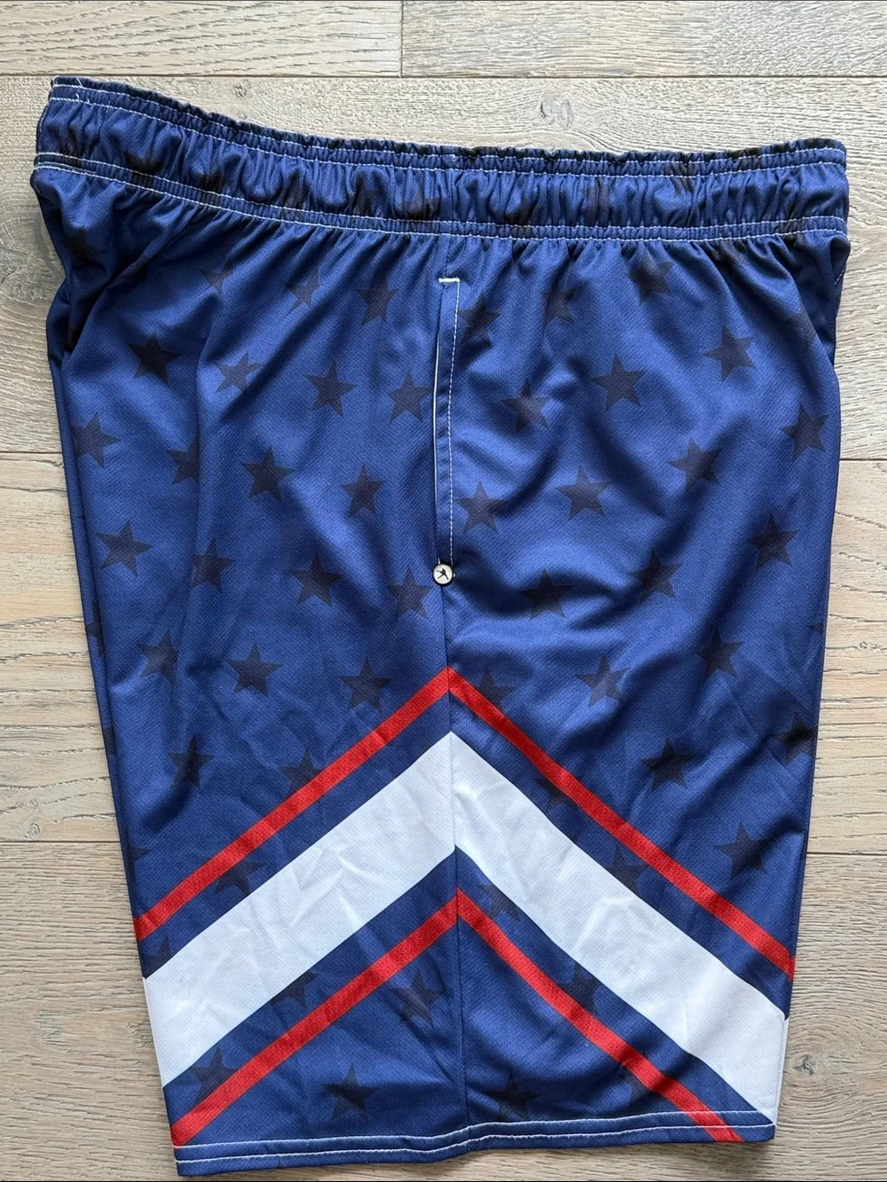 🥍 Mens Stars & Stripes USA Flag Lacrosse Unlimited LAX Athletic Shorts-Large